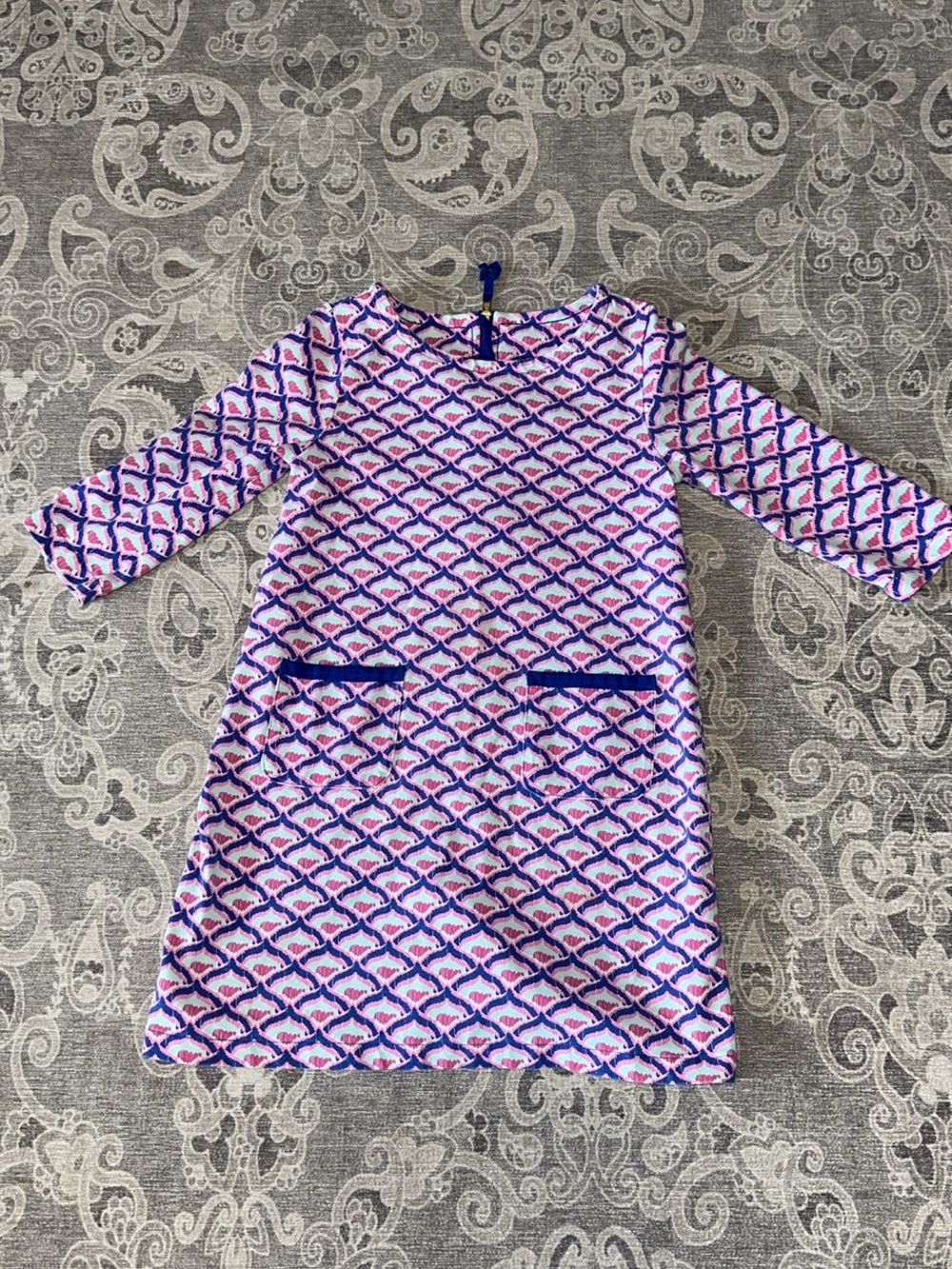 Vineyard Vines Pink and Navy dress